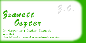 zsanett oszter business card